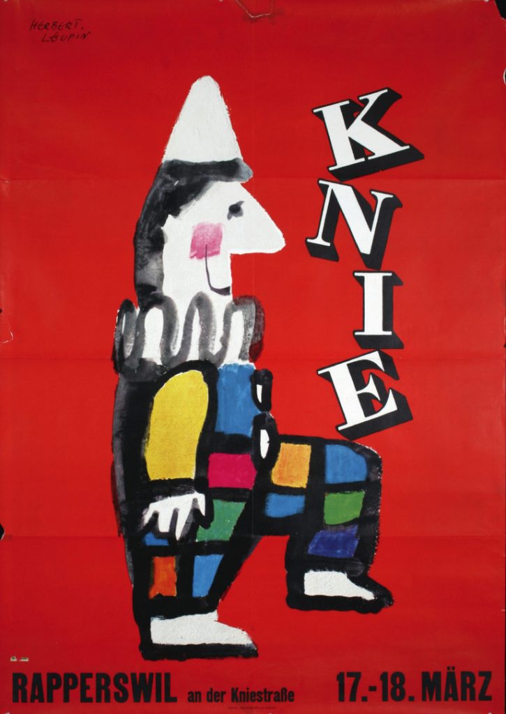 Herbert Leupin Knie poster, 1959