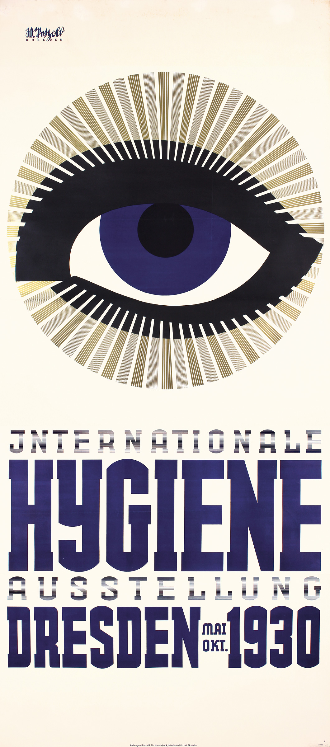 Rare 3-Sheet for the Hygiene Exhibition, 1930