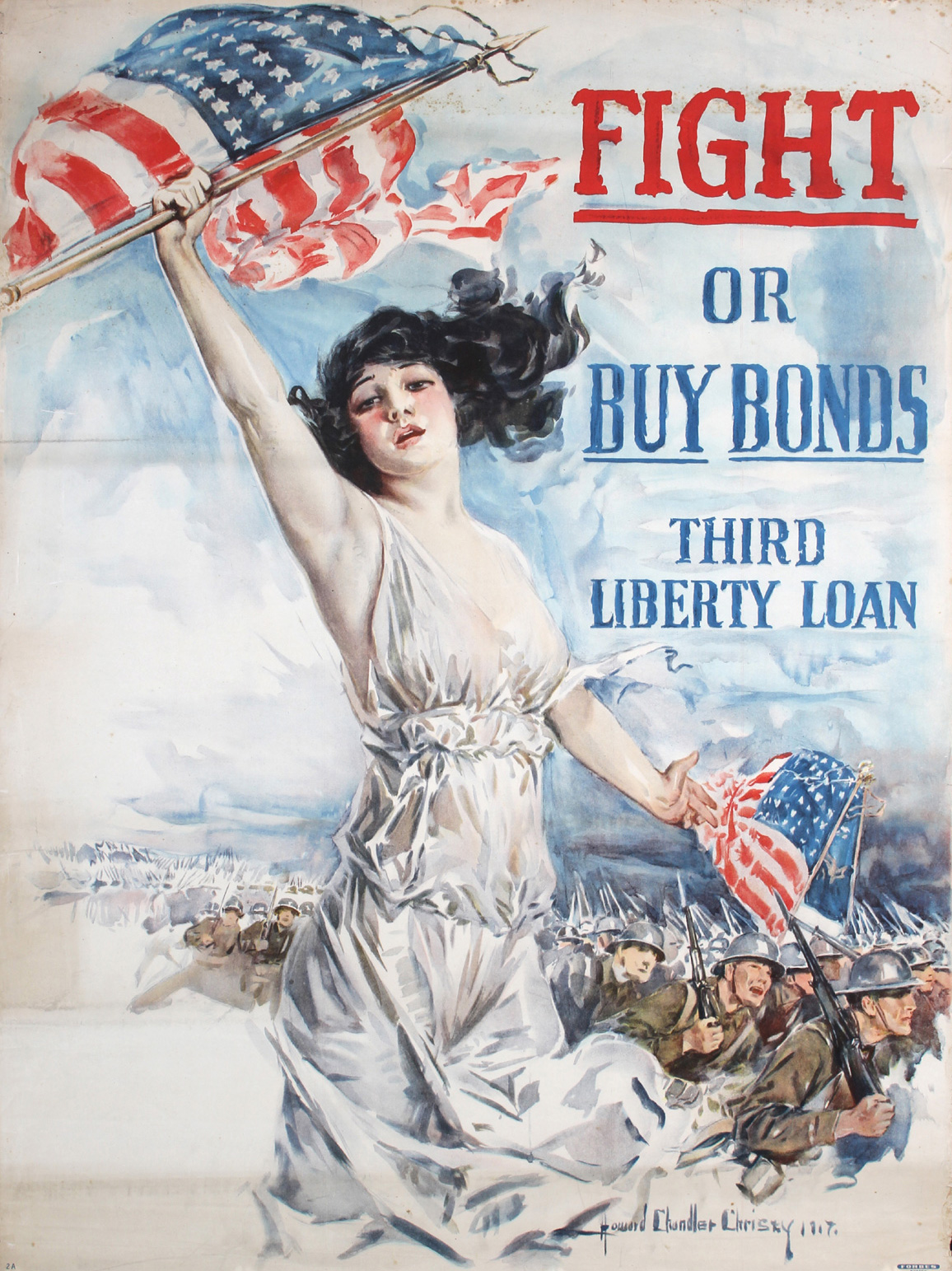 Fight Or Buy Bonds, Howard Chandler Christy, 1917