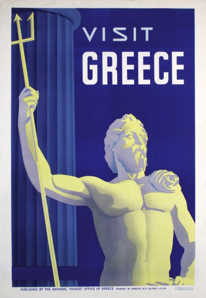 Visit Greece (Poseidon), Ca. 1935