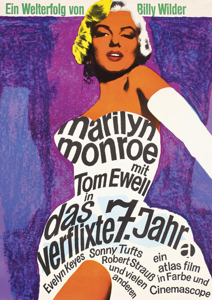 Marilyn Monroe, Seven Year Itch poster, 1960s
