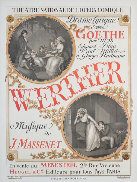 Goethe, Werther, poster, 1893