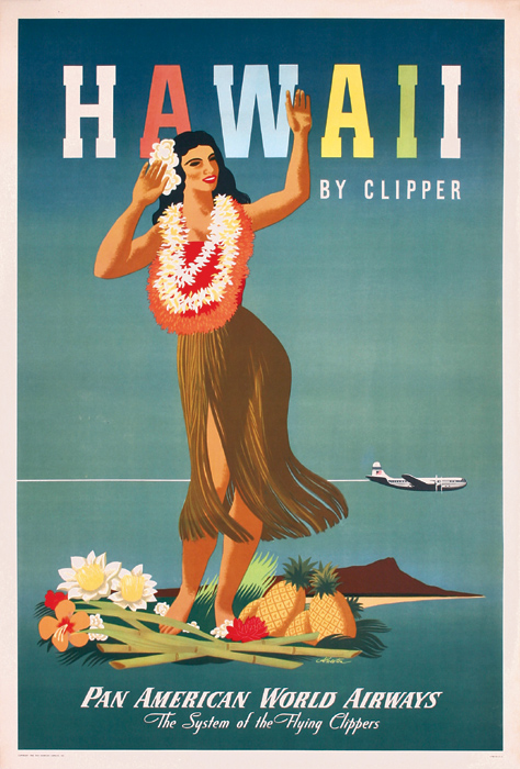 Hawaii poster by Jon Atherton, 1948