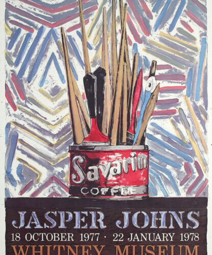 Jasper Johns Poster, Whitney Museum Of American Art, 1977