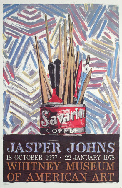 Jasper Johns poster, Whitney Museum of American Art, 1977