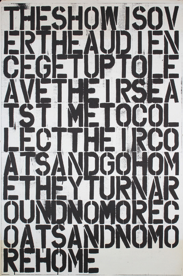 Christopher Wool poster, 1993