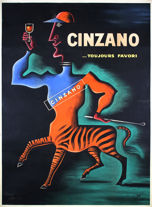 Jean Carlu Cinzano poster, 1950