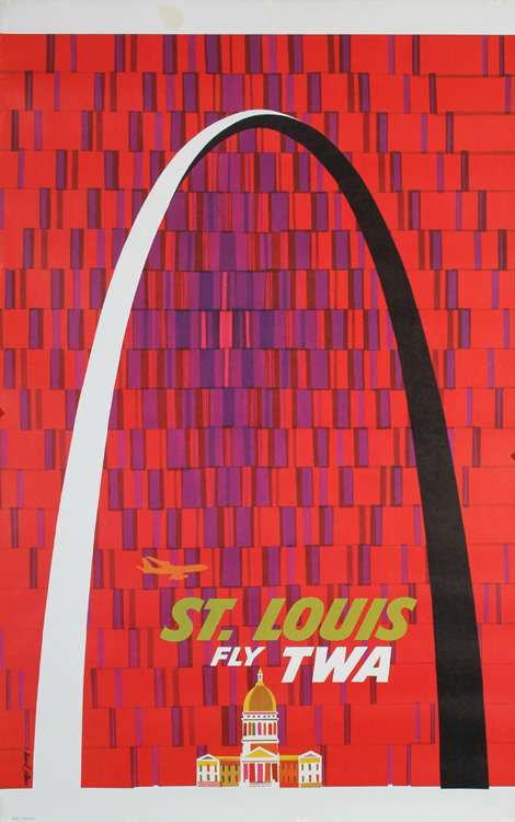 David Klein, TWA St. Louis poster, 1960s