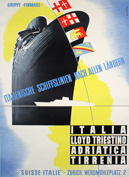 Italian Ship Lines, ca. 1948