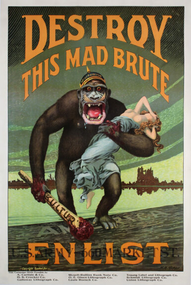 Destroy this Mad Brute - Enlist by H.R. Hopps, c. 1917